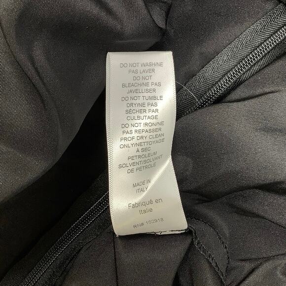 Carolina Herrera Size 2 Black Sweetheart Silk Ruffle Cocktail Dress Italy G1-1 - Picture 8 of 9